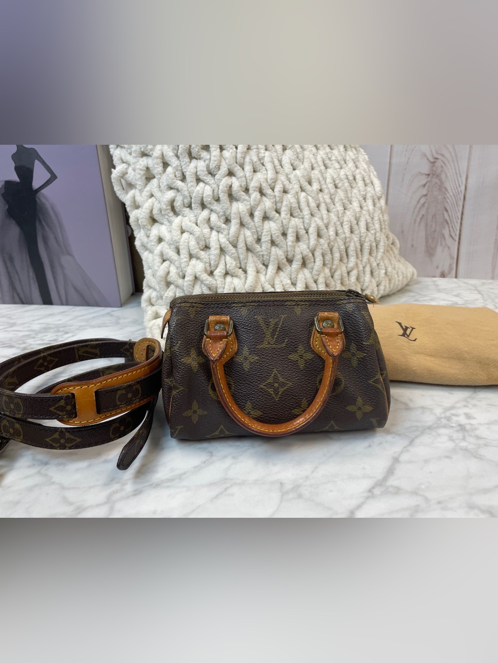 Louis Vuitton Monogram Mini Speedy in Brown and Tan